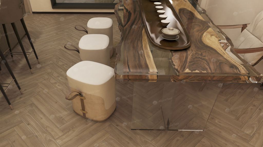 Ламинат Alpine Floor Herringbone 10 Herringbone 10, LF107-09 Дуб Калабрия 600 х 100 х 10 mm
