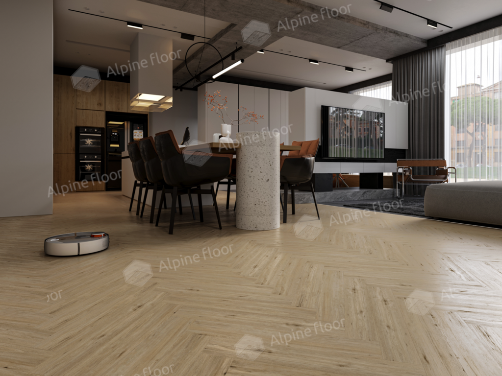 Ламинат Alpine Floor Herringbone 8 PRO NEW Herringbone 8 Pro (NEW), LF102-01A Дуб Лион 606 х 101 х 8 mm