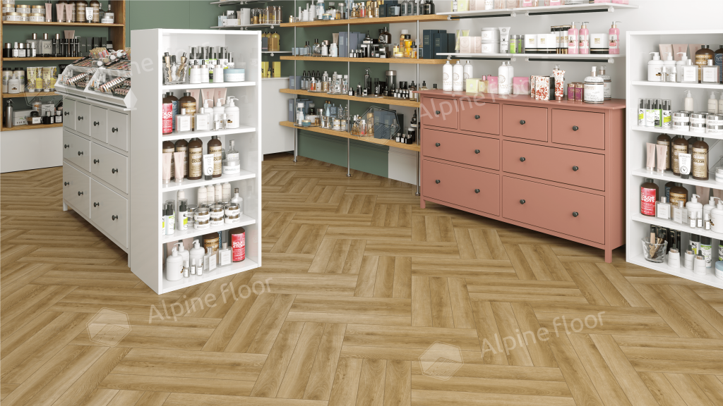 Ламинат Alpine Floor Herringbone 8 PRO NEW Herringbone 8 Pro (NEW), LF102-02A Дуб Эльзас 606 х 101 х 8 mm