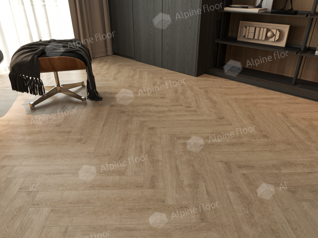 Ламинат Alpine Floor Herringbone 8 PRO NEW Herringbone 8 Pro (NEW), LF102-07A Дуб Прованс 606 х 101 х 8 mm