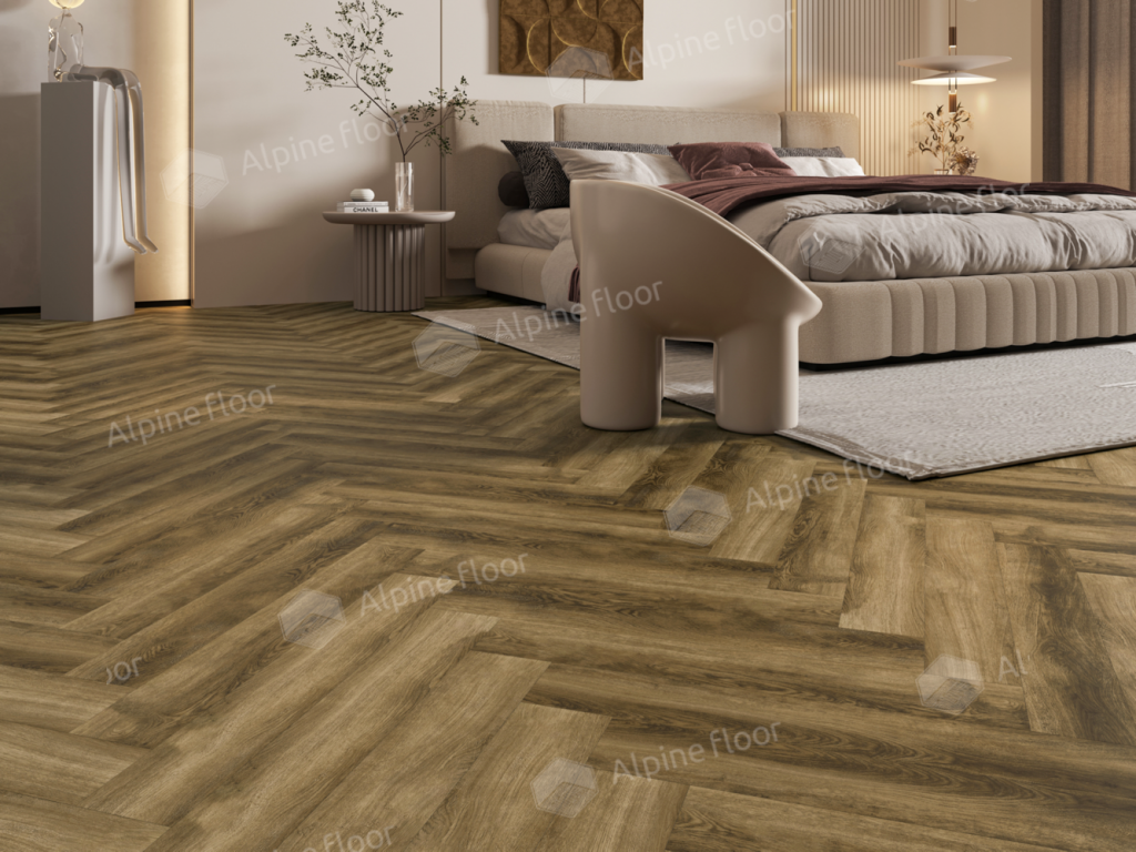 Ламинат Alpine Floor Herringbone 8 PRO NEW Herringbone 8 Pro (NEW), LF102-09A Дуб Марсель 606 х 101 х 8 mm