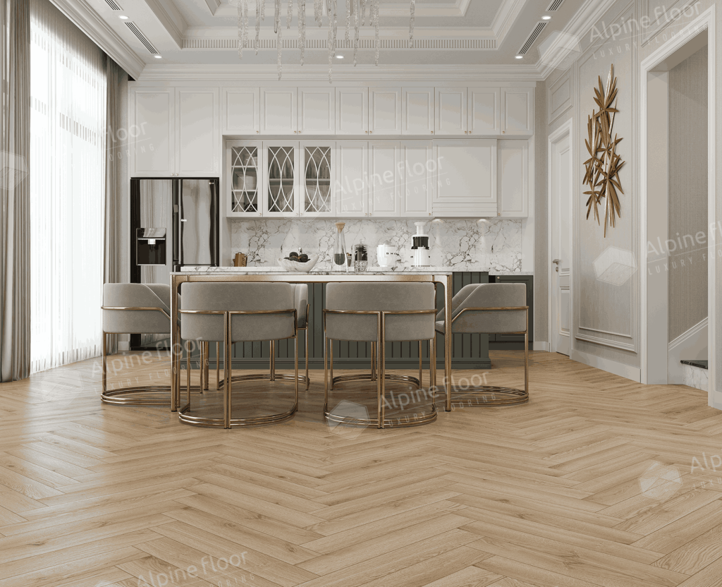 Ламинат Alpine Floor Herringbone 8 PRO NEW Herringbone 8 Pro (NEW), LF102-12A Дуб Артуа 606 х 101 х 8 mm