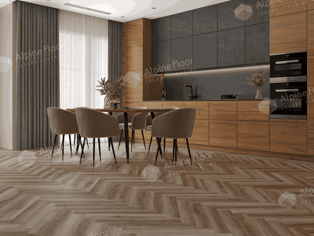Ламинат Alpine Floor Herringbone 8 PRO NEW Herringbone 8 Pro (NEW), LF102-14A Дуб Пикардия 606 х 101 х 8 mm