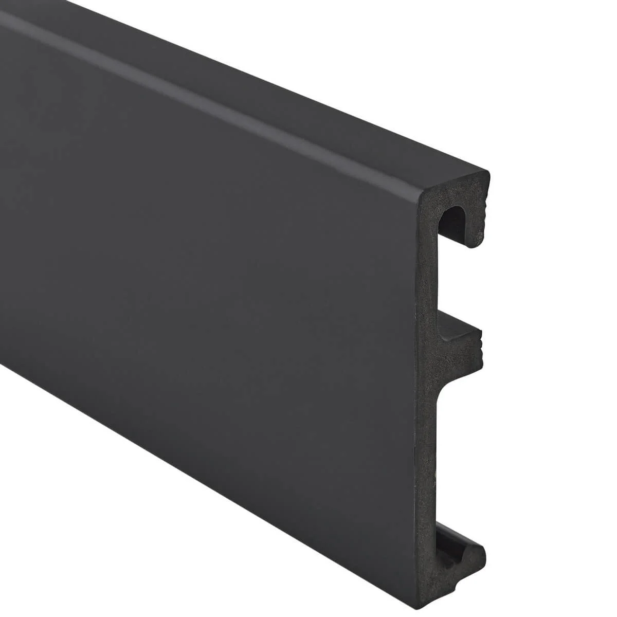 Salag Плинтус Black RAL9005 2,4 м (Alpha 80)