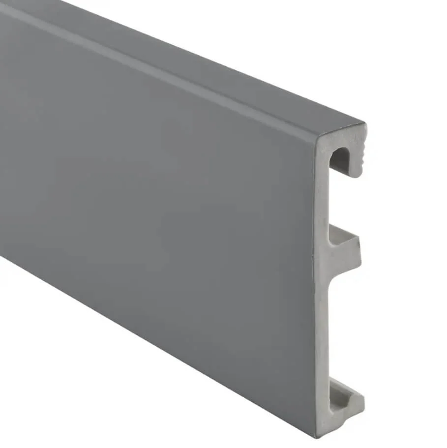 Salag Плинтус Grey RAL7047 2,4 м (Alpha 80)