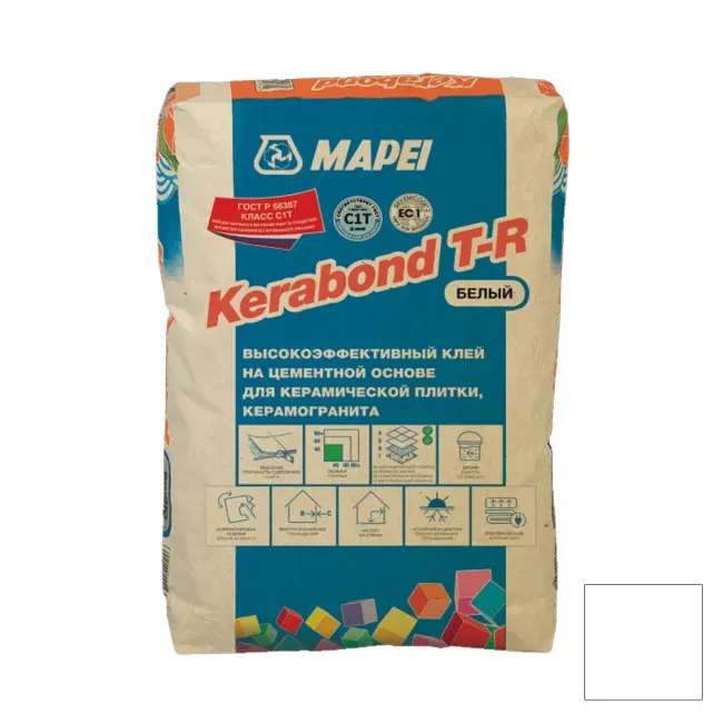 Коллекция Клей для плитки Mapei KERABOND Т-R С1Т белый Mapei - СУХИЕ СМЕСИ