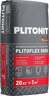Коллекция Plitonit PlitoFlex 5000 белый C2 TE S2 Плитонит - СУХИЕ СМЕСИ