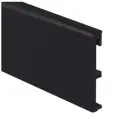 Salag Плинтус Black RAL9005 2,4 м (Alpha 100)